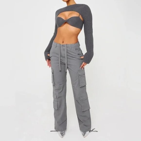 Lux To Kill High Waist Cargo Straight Leg Pants Size 4 - Picture 2 of 12